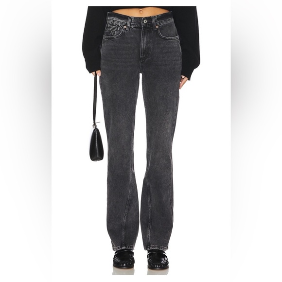 Free People We The Free Xena Slim Straight Jeans in Dark Night - Picture 1 of 14